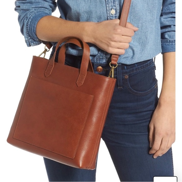 Madewell Handbags - Madewell small transport tote English saddle